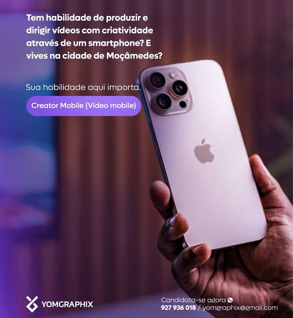Banner Procuramos urgente um creator mobile que viva em Moçâmedes - Compritraz